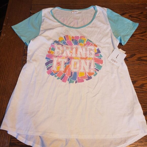 LuLaRoe Tops - NWT lularoe bring it on supply large shirt